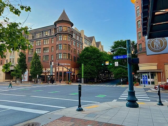Residential street in Rockville, MD