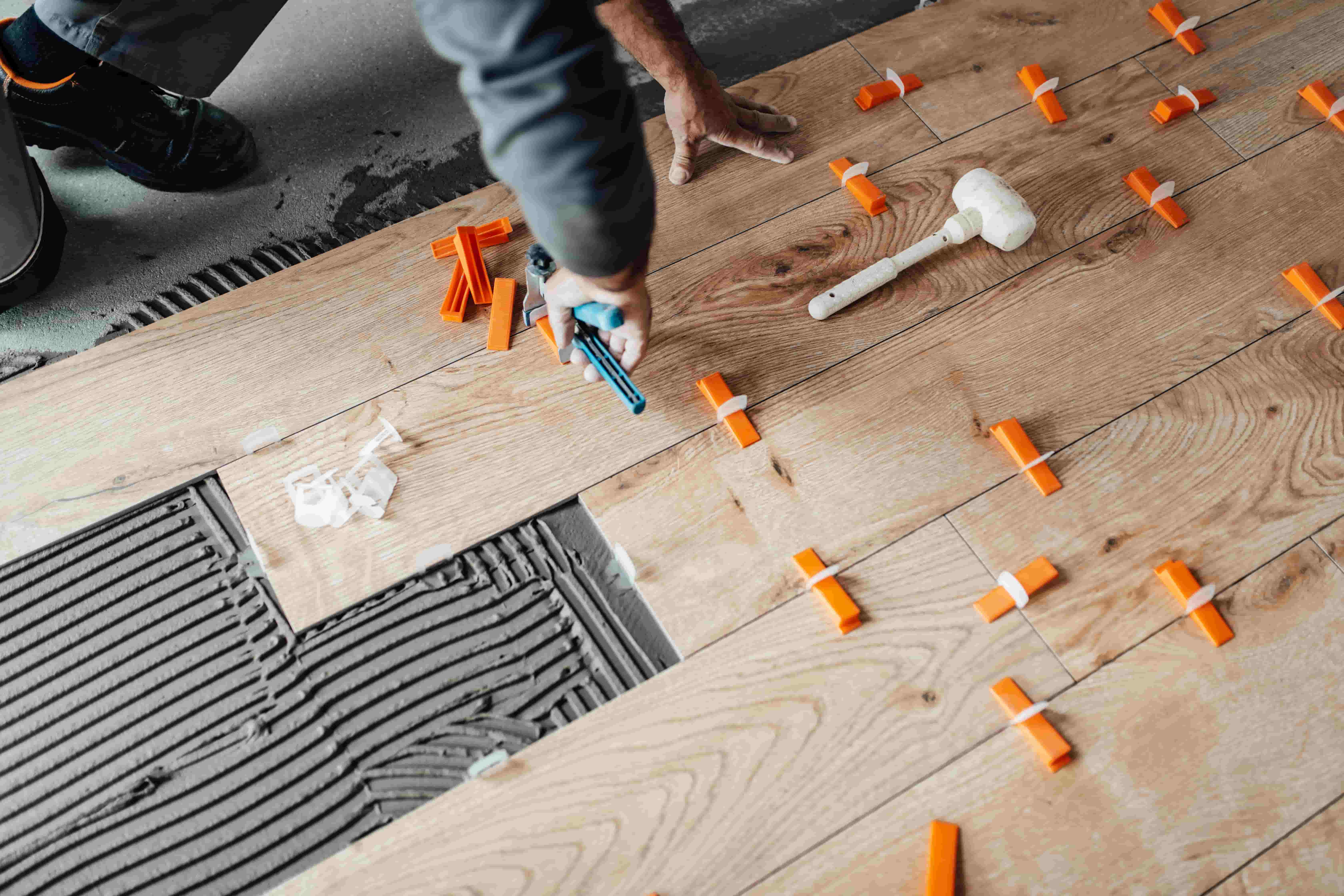 Professional tile work installation