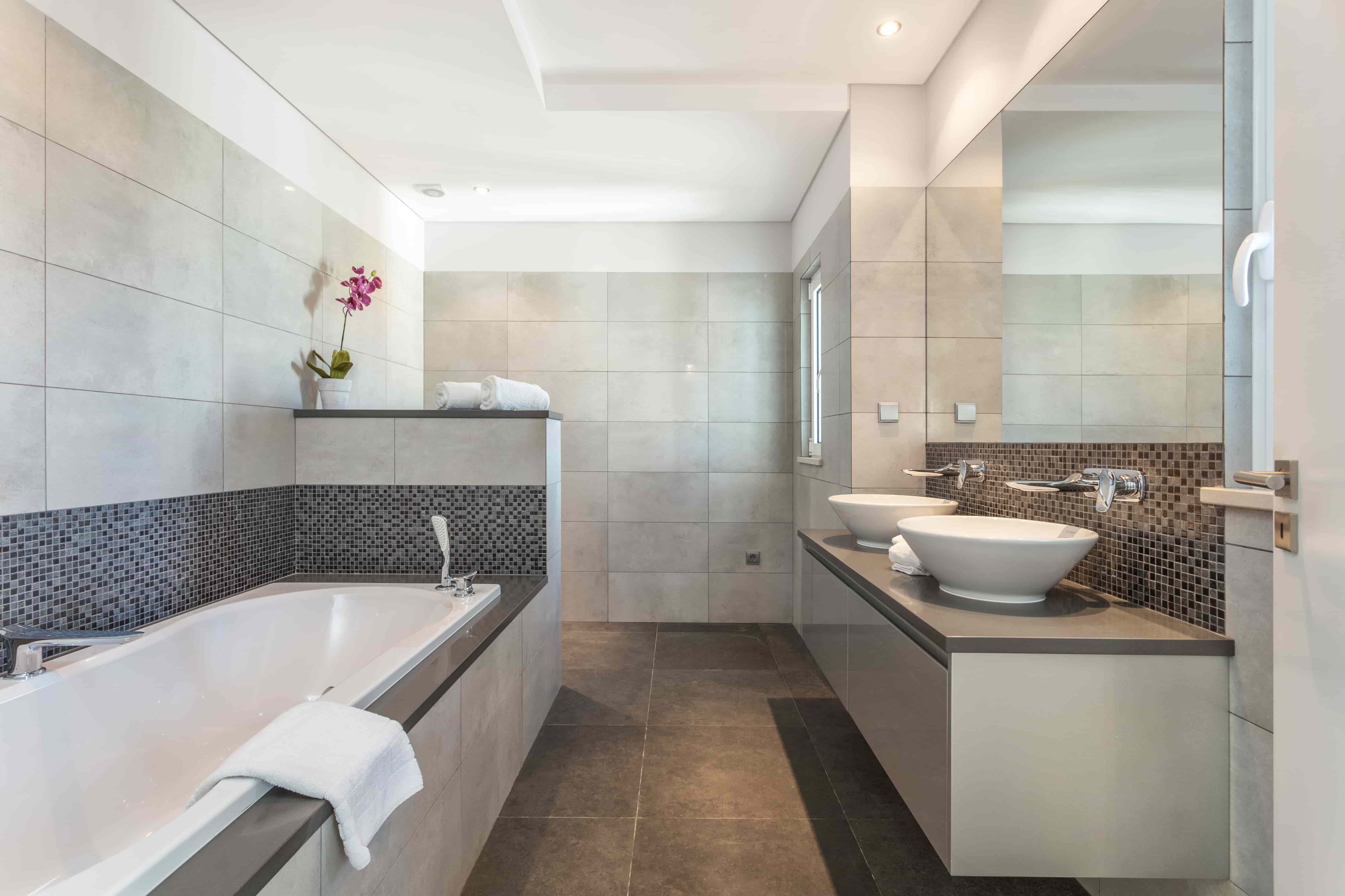 Bathroom floor tile